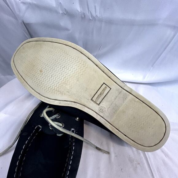 Joseph Abboud Size 12D Boat Shoe Men loafer Black suede leather 13343 - Picture 4 of 13